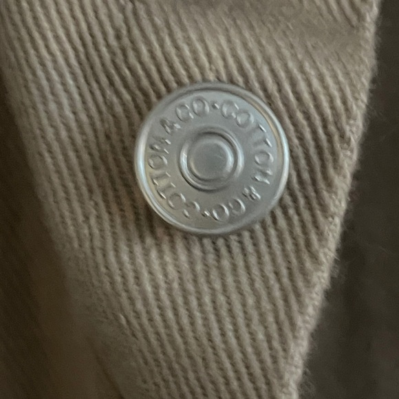 Cotton & Co Tan Modern Jacket Button Up Modern Overcoat - Picture 3 of 3